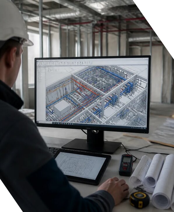 Создание BIM модели инженерных сетей для объектов в Сердобске